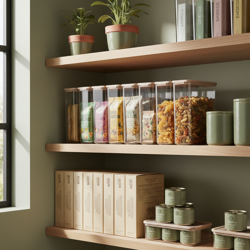 How Much Shelf Space You Trade for Accessibility in Stackable Narrow Storage Bins for Pantry Shelves