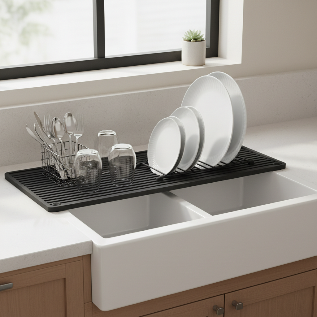 Silicone Coated Dish Drying Rack Over Sink for Small Kitchens: What Actually Works in Tight Counter Spaces