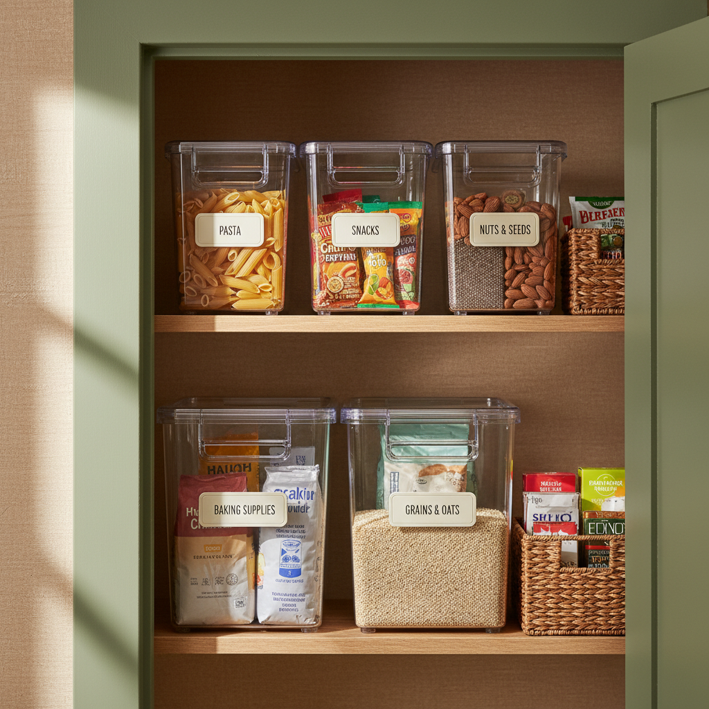 From One Chaotic Shelf to Three Usable Layers: What Stackable Pantry Bins Do for Small Apartment Storage
