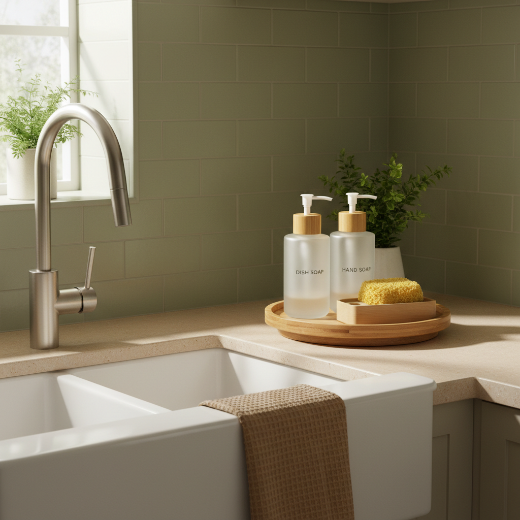 From Wet Counter Rings to a Neat Sink Station: Making a Bamboo Turntable Countertop Sink Organizer Tray Work for You