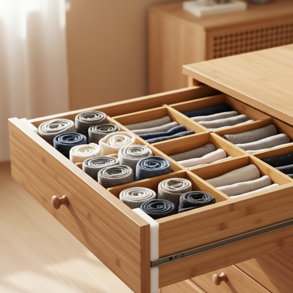 The Drawer That Always Relapses: Solving Dresser Chaos with Bamboo Adjustable Dividers