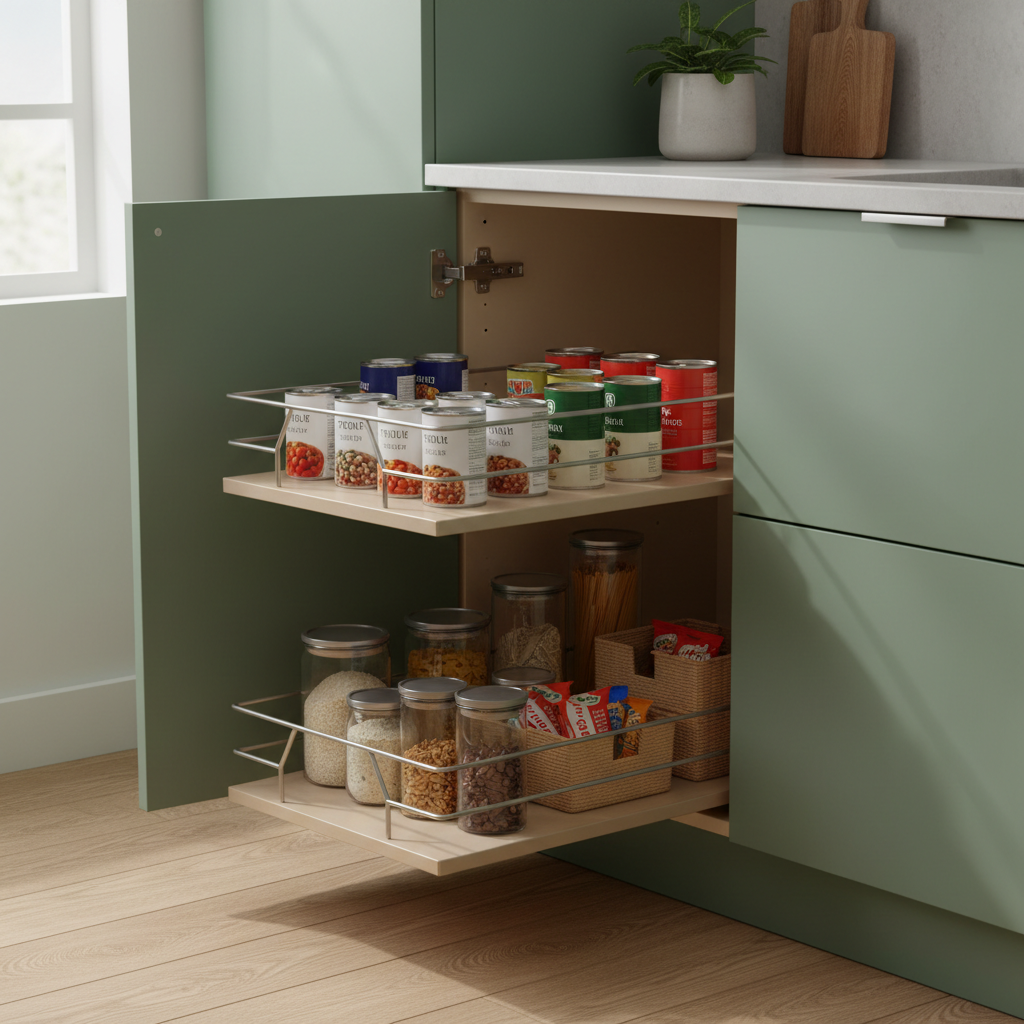 Reaching Into a Dark Base Cabinet Every Day: The Case for a Pull Out Cabinet Shelf Base Organizer