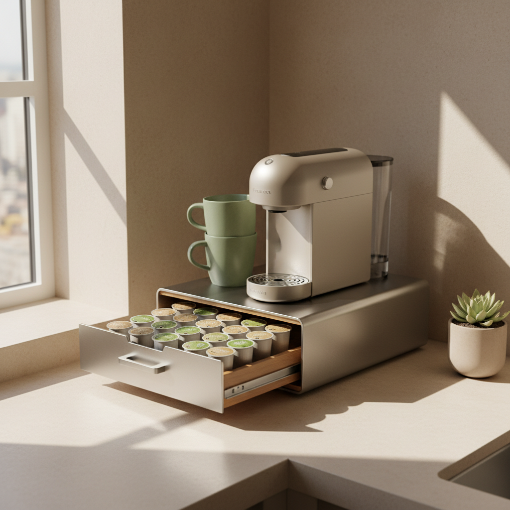 Your Coffee Station Keeps Creeping Outward — Here's How to Contain It with a Coffee Pod Drawer