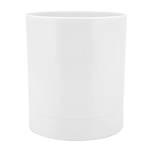 Utensil Holder, 360 Degree Rotating Utensil Holder with 3 Compartment and Non Slip Base Kitchen Organizer for Countertop Storage, Tableware Crock, Utensil Crocks, Chopstick Rack (White)