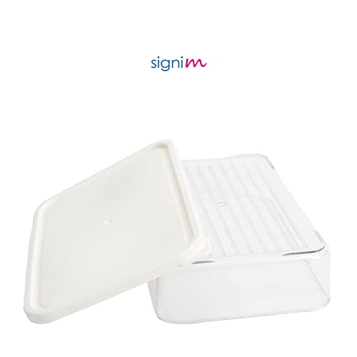 System refrigerator container 730ml Refrigerator Quick Frozen Storage Box Food Storage Container with Lid 4.72 in x7.3 in x 1.8 in White lid 40pcs set - view 4