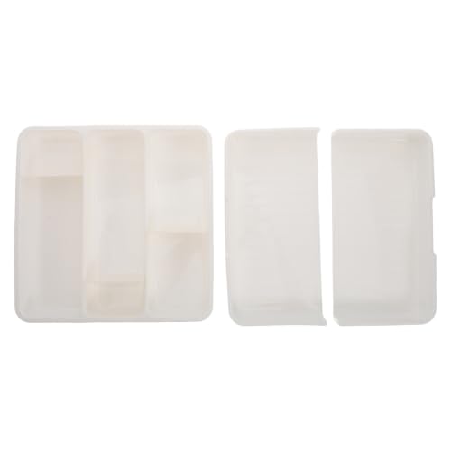 White 6 Slot Expandable Plastic Utensil Drawer Organizer Tray