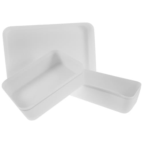 White Drawer Organizer Box with Compartments 6pcs Plastic