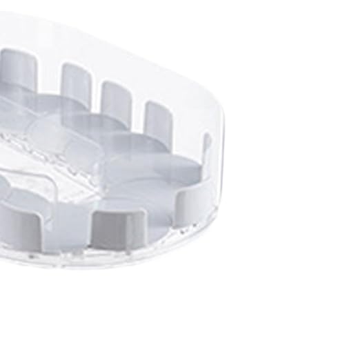 Rotating Spice Storage Rack Fridge Turntable Organizer Rectangular Storage Tray Beverage Can Bin PP Material Suitable for Kitchen, Clear White - view 2