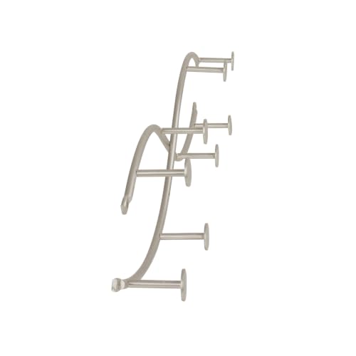 Sweep Wall Mount Coat Rack 8 Hooks, Satin Nickel - view 2