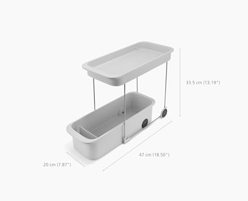 CupboardStore 2-Tier Easy-Access Wheeled Storage Caddy – Under-Sink Kitchen Organizer, Made from Recycled Plastic - view 4