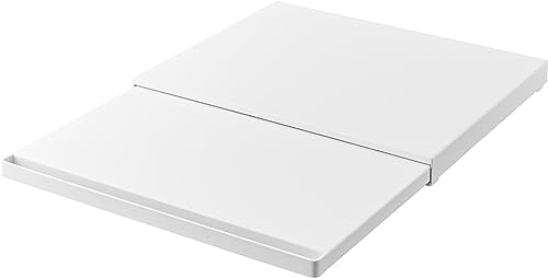 Pull-Out Tray for countertop, Legierter, Weiß, Stahl/Polypropylen/Silikon, Minimalistisches Design, W45×D39～64.5×H4 cm