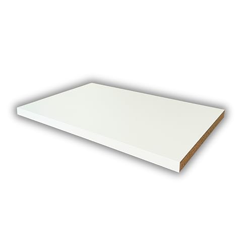 Customized White Shelves Cut to Order 3/4" - Cabinet Shelf Custom Size Shelf - Melamine Shelves Cut to Order 3/4" - Cabinet Replacement Shelves (White)