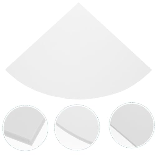 3pcs White Wood Wall Corner Shelf Triangle Fan Shaped Rack - view 7