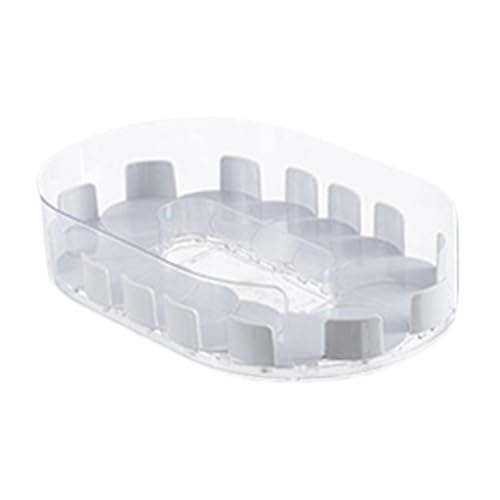 Rotating Spice Storage Rack Fridge Turntable Organizer Rectangular Storage Tray Beverage Can Bin PP Material Suitable for Kitchen, Clear White - view 7