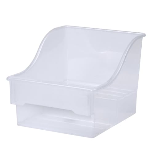 Clear 2-Tier Pantry Storage Bin with 2 Compartments, Medium Plastic Organizer for Snacks, Spices, and Small Items, See-Through Design for Quick Identification - view 2