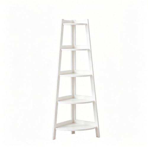 5-Tier Corner Ladder Shelf Storage Rack, Space-Saving Vertical