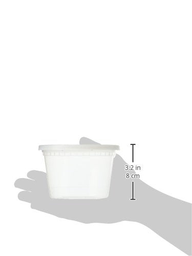 16 oz Plastic Deli Containers With Lids, 50 Sets, Airtight - view 3