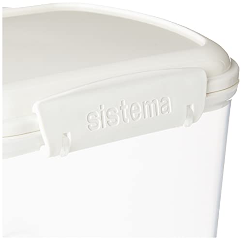 Flour and Sugar Storage Containers for Pantry with Lids and Measuring Cup, Dishwasher Safe, 13.7-Cup, White - view 3