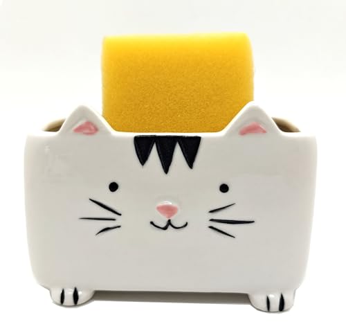 Ceramic Cat Sponge Holder for Kitchen Sink - view 4