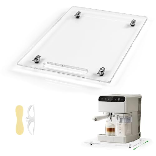 Appliance Slider – Sliding Tray for Coffee Maker, Clear Acrylic 9.8 * 14 In