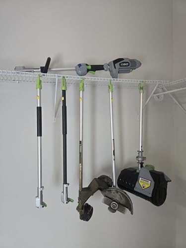 American-Made Heavy Duty Garage Storage Hooks for EGO Power Multihead System | Updated Version with New Dust Shield | Tool Organizer Hanger | Set of 3 | Made in U.S.A (Patented) - view 3