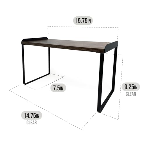 Stacking Wood Shelf Organizer, Counter Cabinet Storage Rack, 16 inch - view 3