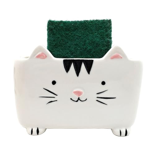Ceramic Cat Sponge Holder for Kitchen Sink - view 3