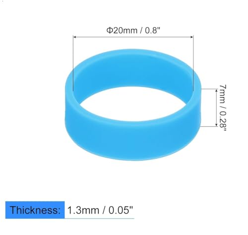 50 PCS Silicone Rubber Bands Set, High Elasticity Reusable Elastic Bands 20x7mm, Colorful Durable Bands for Cable Management, DIY Crafts, Office Supplies, Kitchen Storage and Outdoor Gear - view 3