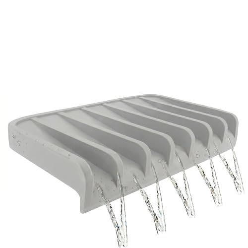 Silicone Sponge Holder, Soap Dish, Self Draining Kitchen Sink Organizer, Kitchen Accessories, Medium Grey