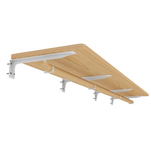 Heavy-Duty Wall Mounted Closet Shelves with Solid Wood Organizer System - Space-Saving Storage Solution for Bedroom, DIY Brackets for Maximum Support