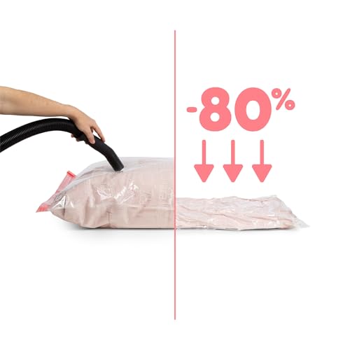 Aspispace Set of 3 XL Vacuum Compression Bags - 80X130 cm, Transparent - Reusable, Space-Saving Storage Solution - view 6