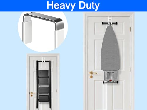 Double Over Door Steel Hooks 2 Pack Fit 1-3/8" Door 5.5" White - view 4