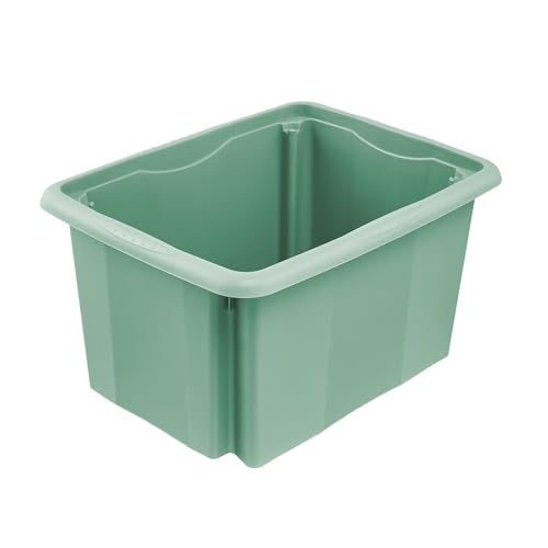 Emil 3x Storage Box with Turning/Stacking System, 38 x 28.5 x 20.5 cm, 15 L, Nordic Green - view 4