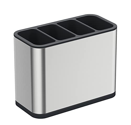 Silverware Caddy Utensil Caddy Spoon Holder with 4 Divided Compartments, Sturdy Stainless Steel, Rust Proof - view 2