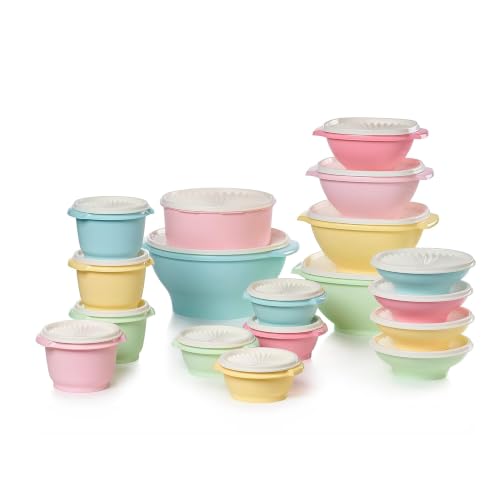 Heritage 36-Piece Vintage Pastel Set (18 Containers + 18 Lids)