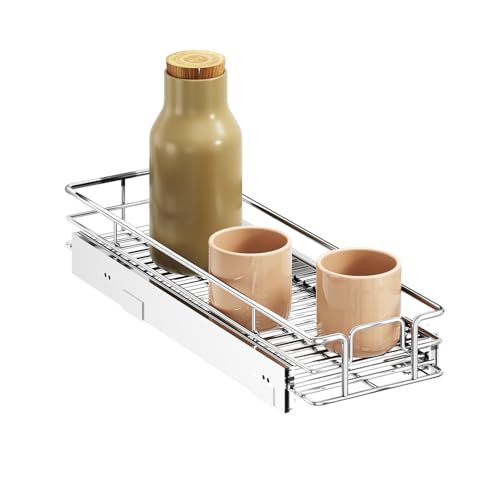 Pull Out Cabinet Organizer and Storage 7½" W x 21½" D, Slide Out Shelves for Kitchen Cabinets