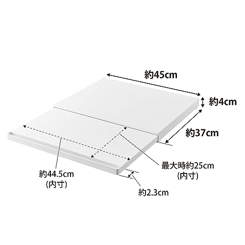 Pull-Out Tray for countertop, Legierter, Weiß, Stahl/Polypropylen/Silikon, Minimalistisches Design, W45×D39～64.5×H4 cm - view 7