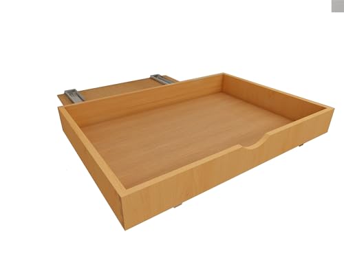 26'' Under Sink Organizers Storage Dovetail Drawer Rollout Drawer Wood Tray Kitchen Organizer Cabinet Slide Out Shelve Pull-Out Shelf Organization Assembled w/Sliders (26'' Width/one Drawer)