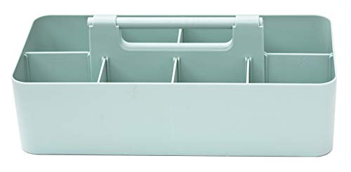Portable Caddy American Made, DIY Dividers, 8 Compartments, Supply Organizer, Portable Tote Basket with Handle Storage Organizer Bathroom, Office, Crafts, or School Supplies