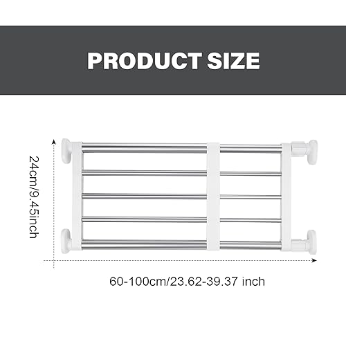 4 Pcs Tension Shelf Rod Expandable Closet Storage, 23.62–39.37 Inch - view 3