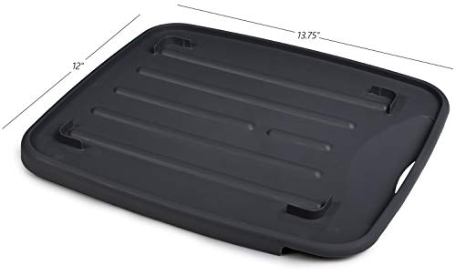 Pop-Up Collapsible Dish Drying Rack: Convenient Storage, Drains into Sink, Eight Large Plate Capacity, Sectional Cutlery and Utensil Compartment. Compact and Portable Design. - view 3