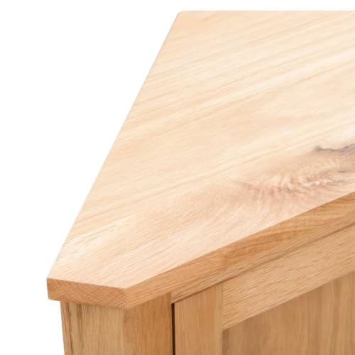 Corner Cabinet 23.2"x17.7"x31.5" Solid Oak Wood - view 3