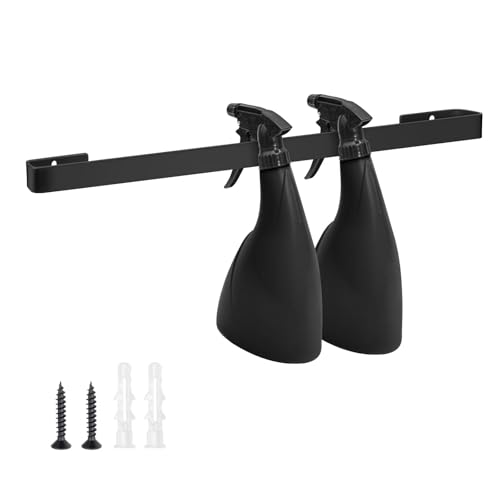 Spray Bottle Holder 14 Inches Slim Stainless-Steel Wall Mount Hanger for Spray Bottle