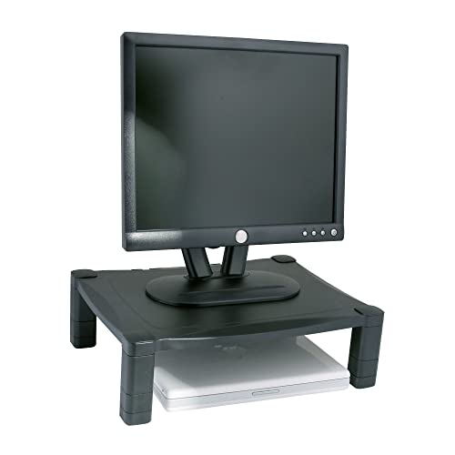 Single-Level Monitor Stand, 17" X 13.25" X 3" To 6.5", Black, Supports 50 Lbs - view 7
