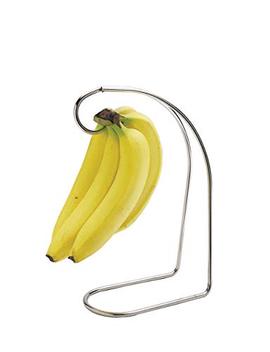 Banana Holder with Chrome Plated Finish, Metal Kitchen Gadget, 17.5 x 8.5 x 34 cm (6.8 x 3.2 x 13.4'')