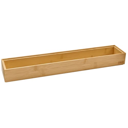 10775 Organiser System Box Insert for Drawers and Storage Box Bamboo 7 x 42 cm