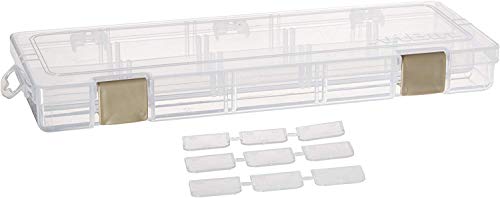 3900AB Solutions Extra Long Box, Art & Craft Organizer with Removable Dividers, [1] Plastic Storage Case, Clear, 12.4" x 4.9" - view 2