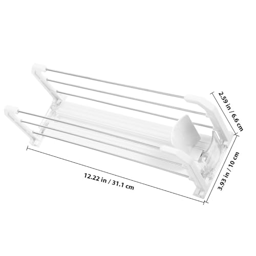 2sets Refrigerator Soda Can Dispenser Rack with Glide Pusher for Fridge Drinks Organizer Beverage Refrigerator Tray with Smooth Sliding Mechanism for Efficient Can Storage and Easy - view 2
