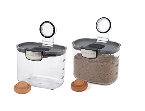 International ProKeeper+ Clear Plastic Airtight Food Baker's Kitchen Storage Organization Container Canister Set with Magnetic Accessories, 2- Piece Set (Cereal 1.5-Quart) - view 4