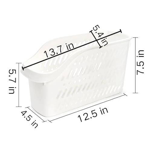 4 Pack Plastic Under Sink Organizer with Wheels, Roll Out Bottle Organization Bins Narrow Kitchen Cabinet Organizers Multifunctional Plastic Organizer Basket for Under Sink, Kitchen, Bathroom - view 2
